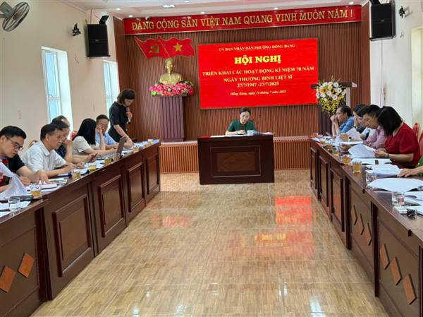 Hội nghị về công tác triển khai các hoạt động kỷ niệm 78 năm Ngày Thương binh, Liệt sỹ (27/7/1947 – 27/7/2025).