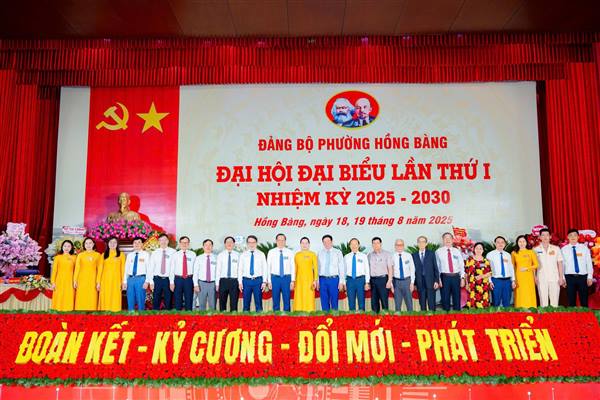 ĐẠI HỘI ĐẠI BIỂU ĐẢNG BỘ PHƯỜNG HỒNG BÀNG LẦN THỨ I, NHIỆM KỲ 2025 - 2030: KHẲNG ĐỊNH BẢN LĨNH, BỨT PHÁ TIẾN VÀO KỶ NGUYÊN MỚI