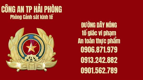 Thông báo đường dây nóng tiếp nhận thông tin phản ánh về các tổ chức, cá nhân vi phạm pháp luật về An toàn thực phẩm