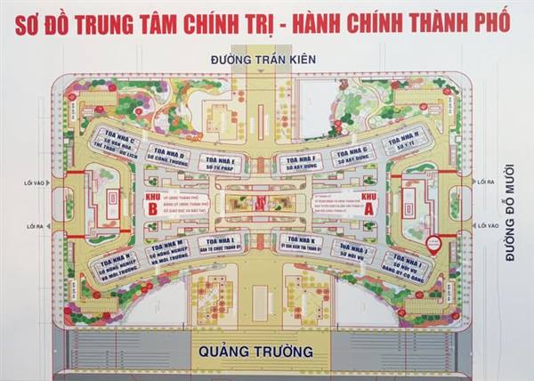 Sơ đồ Trung tâm hành chính - chính trị mới của TP Hải Phòng