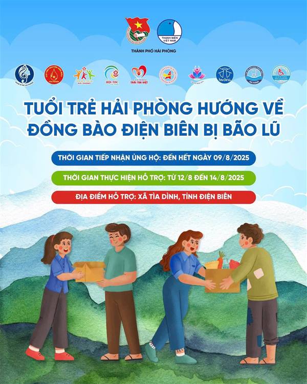 TUỔI TRẺ HẢI PHÒNG HƯỚNG VỀ ĐỒNG BÀO ĐIỆN BIÊN BỊ THIÊN TAI