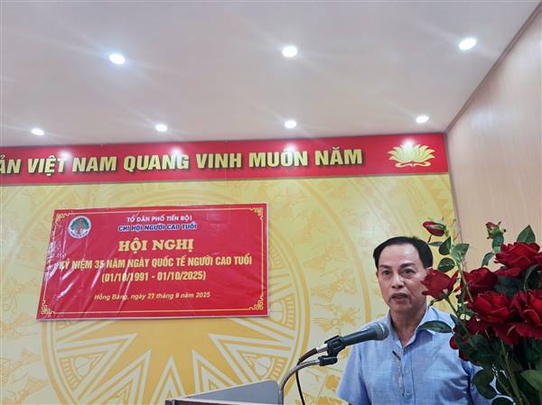 Chiều ngày 27/9, Chi hội Người cao tuổi - TDP Tiến Bộ 1 tổ chức Hội nghị kỷ niệm 35 năm ngày Quốc tế Người cao tuổi (01/10/1991 - 01/10/2025).