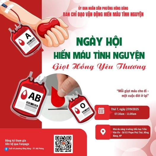 NGÀY HỘI HIẾN MÁU TÌNH NGUYỆN “GIỌT HỒNG YÊU THƯƠNG”