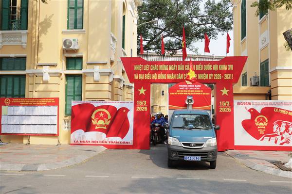 Phường Hồng Bàng tổ chức ra quân tuyên truyền lưu động Ngày bầu cử đại biểu Quốc hội khóa XVI và đại biểu HĐND các cấp, nhiệm kỳ 2026 - 2031