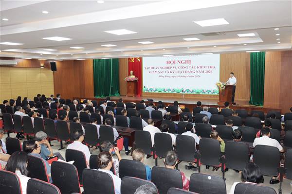 Phường Hồng Bàng tập huấn nghiệp vụ công tác kiểm tra, giám sát và thi hành kỷ luật Đảng năm 2026
