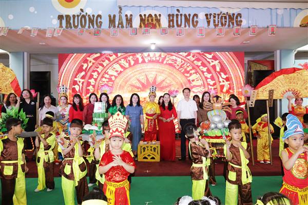 Lan tỏa giá trị cội nguồn qua Chuyên đề “Lễ hội Hùng Vương” tại Trường Mầm non Hùng Vương (phường Hồng Bàng)
