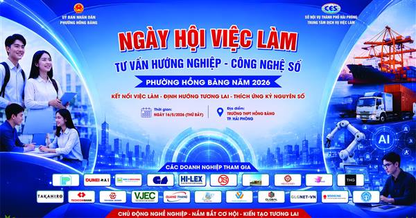 “NGÀY HỘI VIỆC LÀM – TƯ VẤN HƯỚNG NGHIỆP – CÔNG NGHỆ SỐ PHƯỜNG HỒNG BÀNG NĂM 2026”