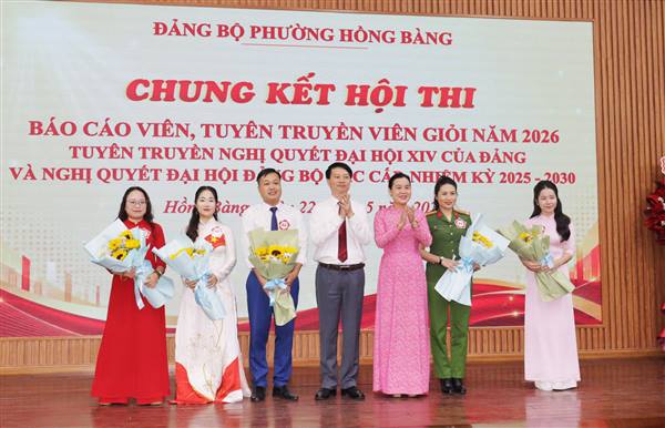 Chung kết Hội thi Báo cáo viên, Tuyên truyền viên giỏi phường Hồng Bàng năm 2026
