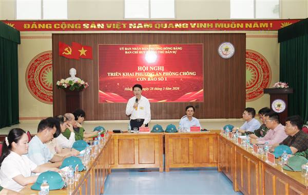Phường Hồng Bàng tổ chức diễn tập Phòng chống thiên tai, tìm kiếm cứu nạn và phòng thủ dân sự phường năm 2026
