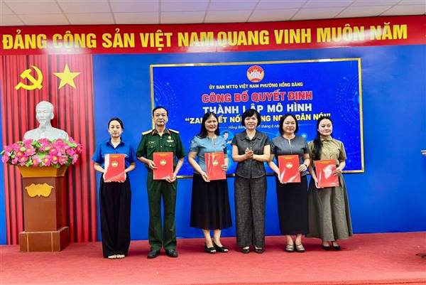 ỦY BAN MTTQ VIỆT NAM PHƯỜNG HỒNG BÀNG TỔ CHỨC HỘI NGHỊ SƠ KẾT CÔNG TÁC MẶT TRẬN VÀ CÁC TỔ CHỨC CHÍNH TRỊ - XÃ HỘI 6 THÁNG ĐẦU NĂM 2026, RA MẮT MÔ HÌNH “ZALO KẾT NỐI – LẮNG NGHE DÂN NÓI”