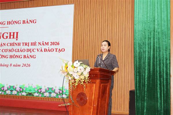 Phường Hồng Bàng tập huấn, bồi dưỡng lý luận chính trị Hè năm 2026 cho đội ngũ cán bộ quản lý, giáo viên các cơ sở giáo dục và đào tạo
