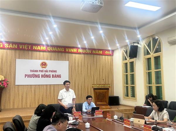 PHƯỜNG HỒNG BÀNG TỔ CHỨC HỘI NGHỊ THẢO LUẬN ĐÁNH GIÁ THỰC TRẠNG ĐƠN VỊ HÀNH CHÍNH PHƯỜNG SAU QUÁ TRÌNH VẬN HÀNH MÔ HÌNH CHÍNH QUYỀN ĐỊA PHƯƠNG 02 CẤP