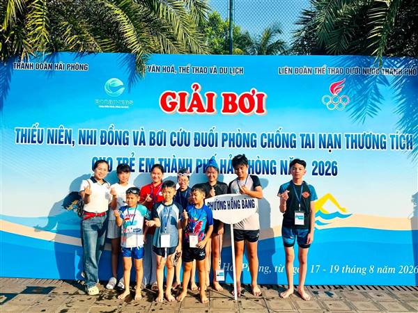  PHƯỜNG HỒNG BÀNG ĐẠT THÀNH TÍCH XUẤT SẮC TẠI GIẢI BƠI THIẾU NIÊN, NHI ĐỒNG THÀNH PHỐ NĂM 2026