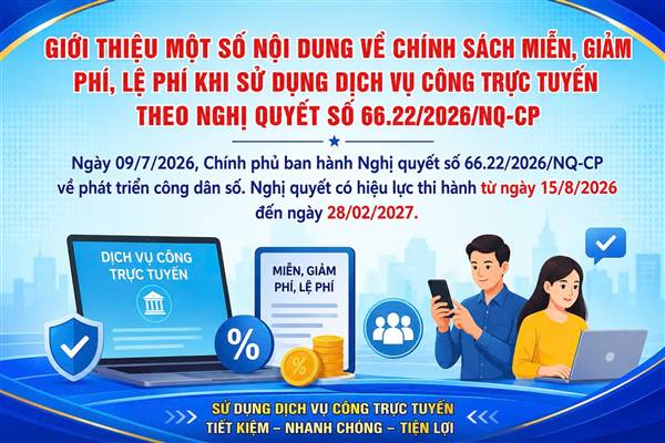 Giới thiệu một số nội dung về chính sách miễn, giảm phí, lệ phí khi sử dụng dịch vụ công trực tuyến theo Nghị quyết số 66.22/2026/NQ-CP