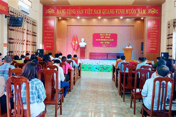 ĐẢNG BỘ XÃ HỒNG CHÂU TỔ CHỨC HỘI NGHỊ BCH ĐẢNG BỘ XÃ LẦN THỨ 5, KHÓA I (MỞ RỘNG)