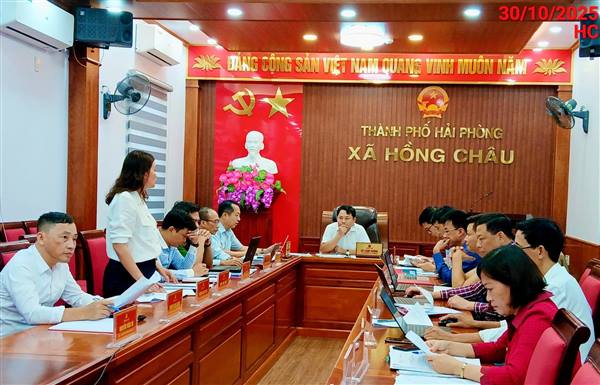 ĐẢNG ỦY XÃ HỒNG CHÂU HỌP BAN CHỈ ĐẠO VỀ CÔNG TÁC BẦU CỬ ĐẠI BIỂU QUỐC HỘI KHÓA XVI VÀ ĐẠI BIỂU HĐND CÁC CẤP NHIỆM KỲ 2026 - 2031 