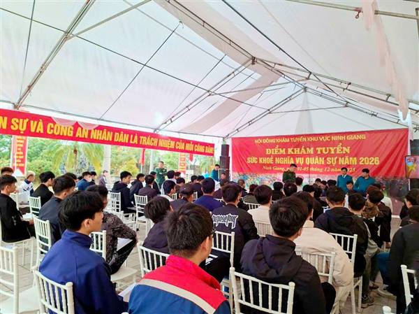 HỒNG CHÂU TỔ CHỨC KHÁM TUYỂN NGHĨA VỤ QUÂN SỰ VÀ NGHĨA VỤ THAM GIA CÔNG AN NHÂN DÂN NĂM 2026