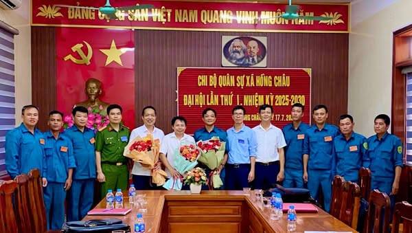 ĐẠI HỘI CHI BỘ QUÂN SỰ XÃ HỒNG CHÂU,  THÀNH PHỐ HẢI PHÒNG LẦN THỨ I, NHIỆM KỲ 2025 - 2030
