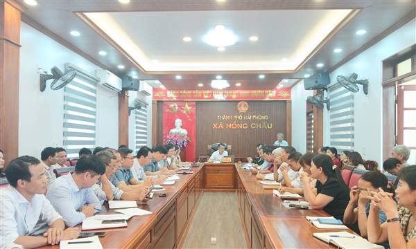 HỒNG CHÂU TỔ CHỨC HỘI NGHỊ GIAO BAN UBND XÃ MỞ RỘNG QUÝ I NĂM 2026