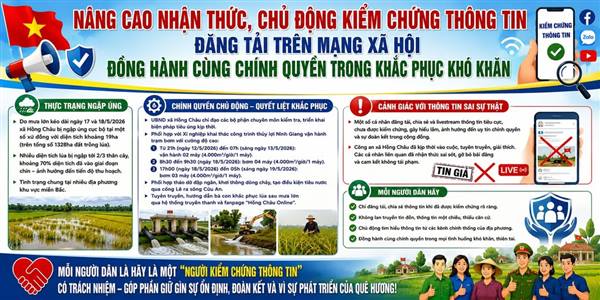 Nâng cao nhận thức, chủ động kiểm chứng thông tin đăng tải trên mạng xã hội - Đồng hành cùng chính quyền trong khắc phục khó khăn