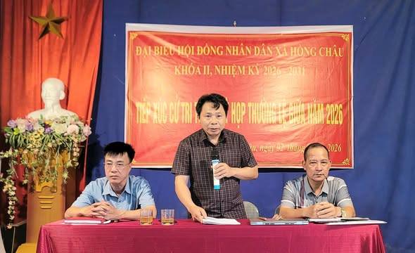 Hồng Châu hoàn thành tiếp xúc cử tri trước kỳ họp thường lệ giữa năm 2026