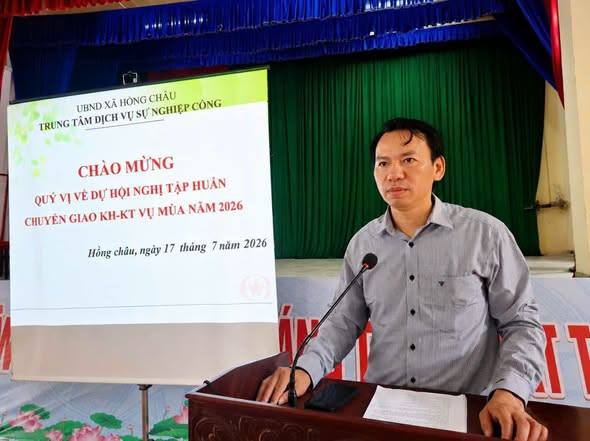 Hồng Châu tập huấn chuyển giao khoa học kỹ thuật vụ mùa 2026