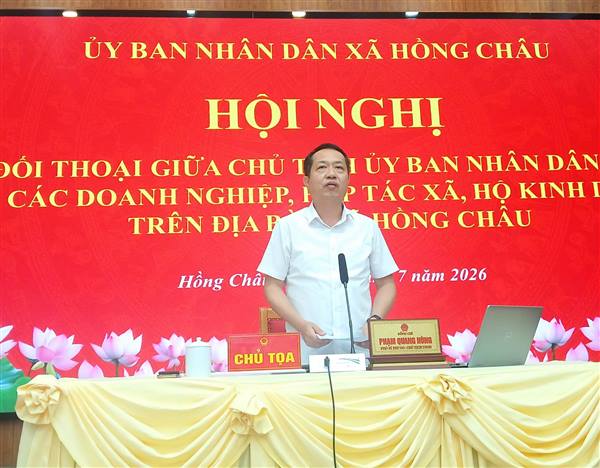 Hồng Châu: đối thoại, tháo gỡ khó khăn, đồng hành cùng doanh nghiệp, HTX và hộ kinh doanh
