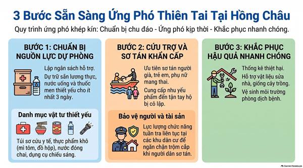 Hồng Châu chủ động sẵn sàng các phương án ứng phó với cơn bão số 4 - Narra