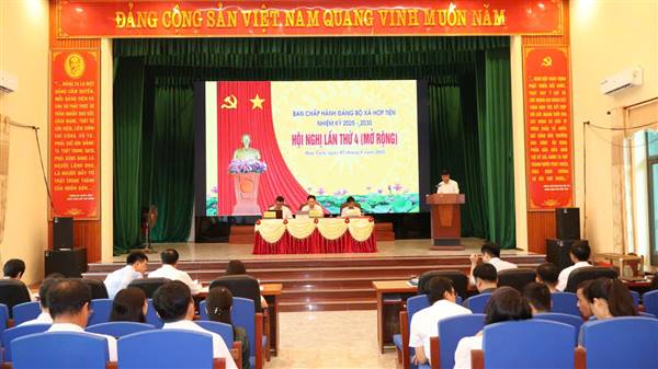 ĐẢNG ỦY XÃ HỢP TIẾN TỔ CHỨC HỘI NGHỊ BAN CHẤP HÀNH LẦN THỨ 4 (MỞ RỘNG)