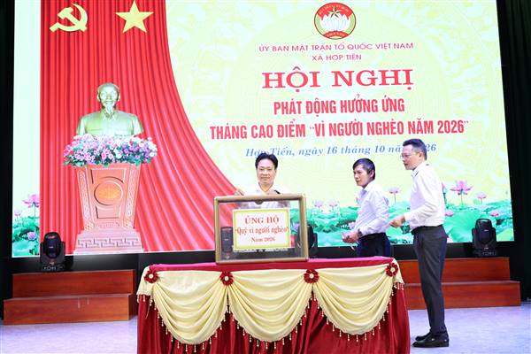 Xã Hợp Tiến phát động ủng hộ Quỹ “Vì người nghèo” năm 2026 