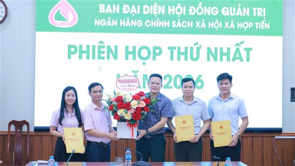 Phiên họp thứ nhất Ban đại diện Hội đồng quản trị Ngân hàng Chính sách xã hội xã Hợp Tiến năm 2026
