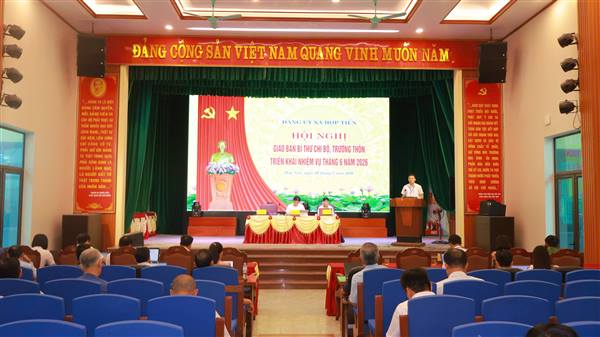 Hội nghị giao ban Bí thư chi bộ, Trưởng thôn triển khai nhiệm vụ tháng 6/2026 