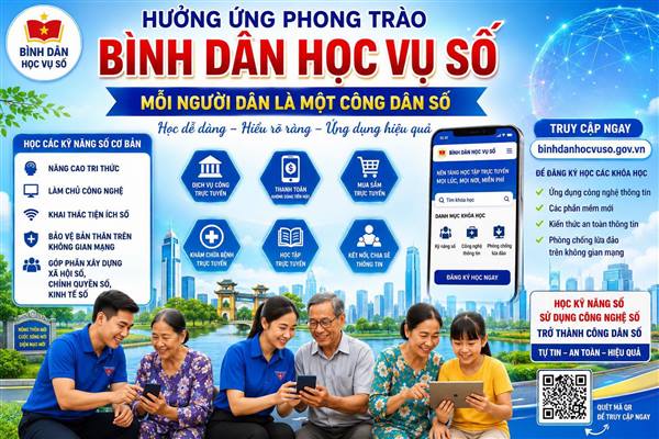 NGƯỜI DÂN XÃ HỢP TIẾN HÃY TÍCH CỰC HƯỞNG ỨNG PHONG TRÀO “BÌNH DÂN HỌC VỤ SỐ” – MỖI NGƯỜI DÂN LÀ MỘT CÔNG DÂN SỐ