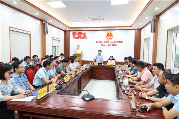Đảng ủy xã Hợp Tiến và Đảng ủy xã Thái Tân trao đổi kinh nghiệm, nâng cao hiệu quả vận hành mô hình chính quyền địa phương hai cấp