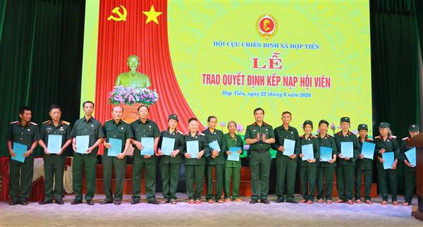 
Hội Cựu chiến binh xã Hợp Tiến sơ kết công tác 6 tháng đầu năm 2026
