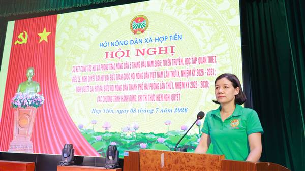Hội Nông dân xã Hợp Tiến sơ kết công tác Hội và phong trào nông dân 6 tháng đầu năm 2026 