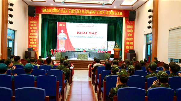 Xã Hợp Tiến khai mạc Diễn tập chiến đấu phòng thủ năm 2026