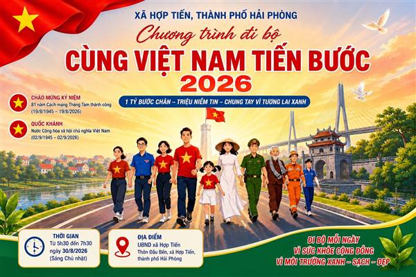 Hợp Tiến triển khai chương trình đi bộ “Cùng Việt Nam tiến bước” năm 2026 