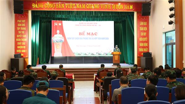 XÃ HỢP TIẾN BẾ MẠC DIỄN TẬP CHIẾN ĐẤU TRONG KHU VỰC PHÒNG THỦ NĂM 2026