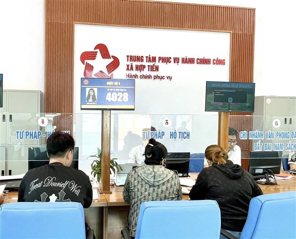 Hợp Tiến nâng cao tỷ lệ giải quyết hồ sơ thủ tục hành chính trước hạn