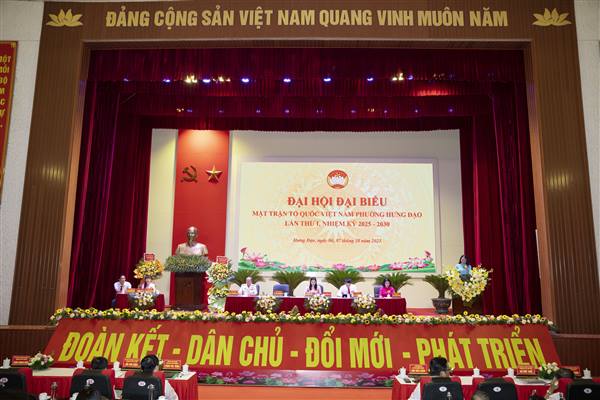 Phiên chính thức Đại hội đại biểu Mặt trận Tổ quốc Việt Nam phường lần thứ I, nhiệm kỳ 2025-2030