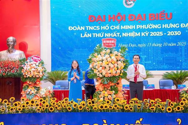 Đại hội đại biểu Đoàn TNCS Hồ Chí Minh phường lần thứ I, nhiệm kỳ 2025 – 2030 với chủ đề ”Khát vọng – Tiên phong – Đoàn kết – Bản lĩnh – Sáng tạo”