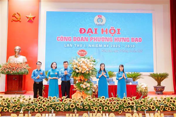 ĐẠI HỘI CÔNG ĐOÀN PHƯỜNG HƯNG ĐẠO LẦN THỨ I, NHIỆM KỲ 2025-2030 THÀNH CÔNG TỐT ĐẸP