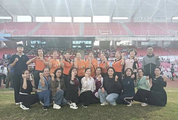 Hội Nông dân phường Hưng Đạo tích cực tham gia tập luyện để chuẩn bị Lễ khai mạc Đại hội TDTT thành phố Hải Phòng lần thứ X, nhiệm kỳ 2025 - 2026.