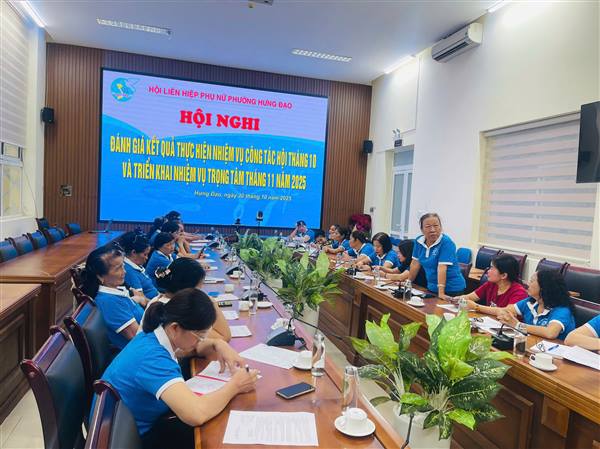 HỘI LHPN PHƯỜNG HƯNG ĐẠO TỔ CHỨC HỘI NGHỊ TRIỂN KHAI NHIỆM VỤ CÔNG TÁC THÁNG 11
