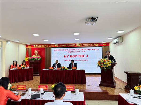 Kỳ họp thứ 4 HĐND phường khoá I, nhiệm kỳ 2021-2026