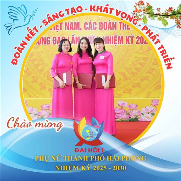 Hội viên phụ nữ phường Hưng Đạo hướng về Đại hội đại biểu Phụ nữ Thành phố Hải Phòng lần thứ I, nhiệm kỳ 2025-2030