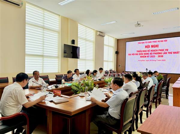 Tiểu ban Tổ chức, phục vụ Đại hội đại biểu Đảng bộ phường lần thứ I, nhiệm kỳ 2025-2030 tổ chức họp triển khai nhiệm vụ