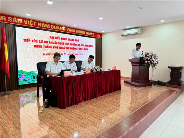 Đại biểu HĐND Thành phố tiếp xúc cử tri trước kỳ họp thường lệ giữa năm 2025 với đại biểu cử tri trên địa bàn phường Hưng Đạo và phường Dương Kinh