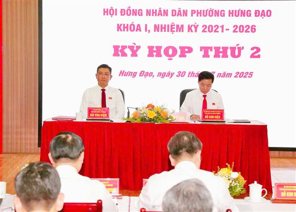 Kỳ họp thứ 2 Hội đồng nhân dân phường Hưng Đạo khoá I, nhiệm kỳ 2025-2030 thành công tốt đẹp.